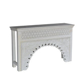 French Arched Hand Carved Indian Solid Wood Console  Table 18